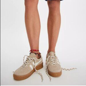 Gola Grandslam Suede Beige and White Sneakers